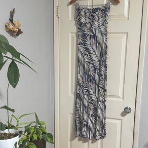 Banana Republic Multicolor Patterned Sleeveless Maxi Dress